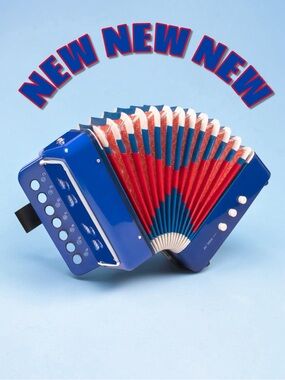 🎵🪗 Kids Accordion – Beginner Musical Instrument (Blue)